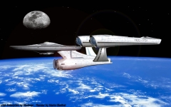 New USS Enterprise At dawn